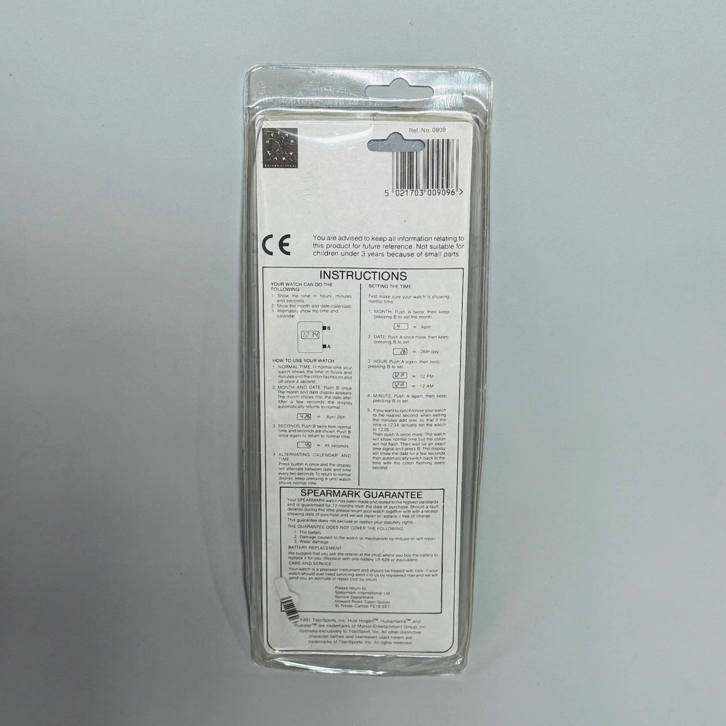 Nelsonic Ultimate Warrior Watch 1991 Watches PWcatalog