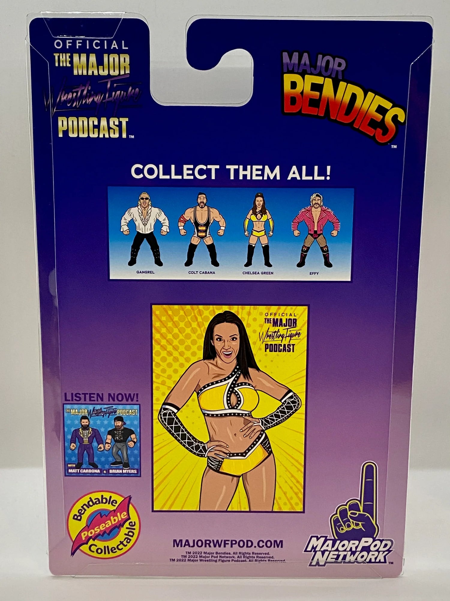 Major Wrestling Figure Podcast Major Bendies Series 3 Chelsea Green Action & Toy Figures PWcatalog