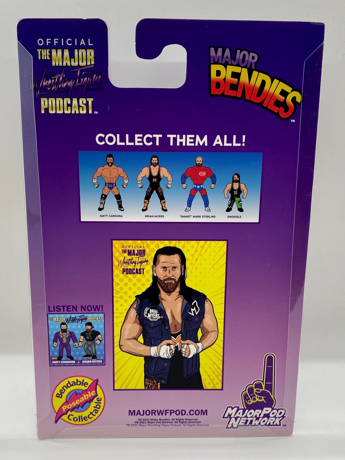 Major Wrestling Figure Podcast Major Bendies Series 1 Brian Myers Action & Toy Figures PWcatalog