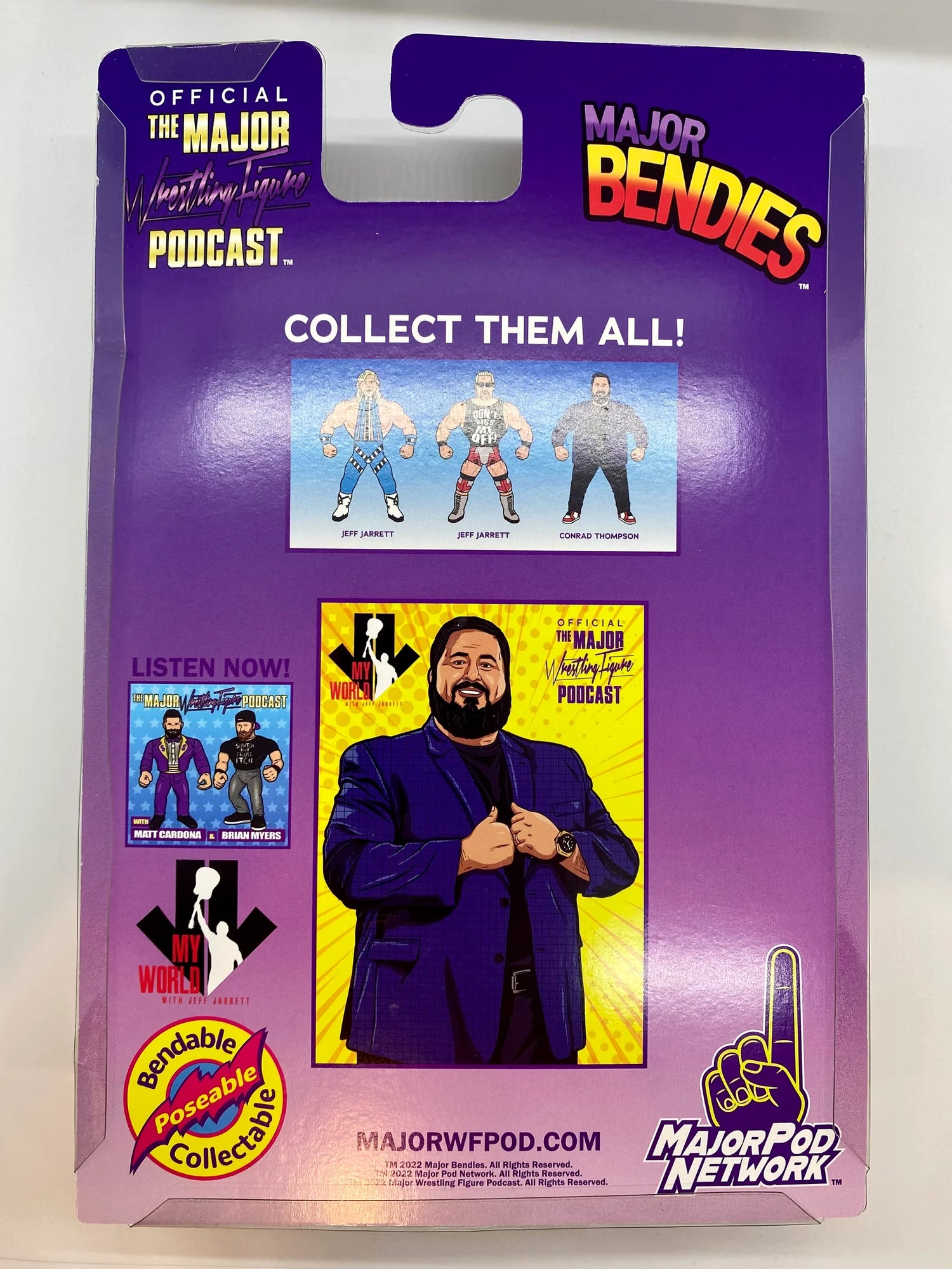 Major Wrestling Figure Podcast Major Bendies "My World with Jeff Jarrett" Conrad Thompson Action & Toy Figures PWcatalog