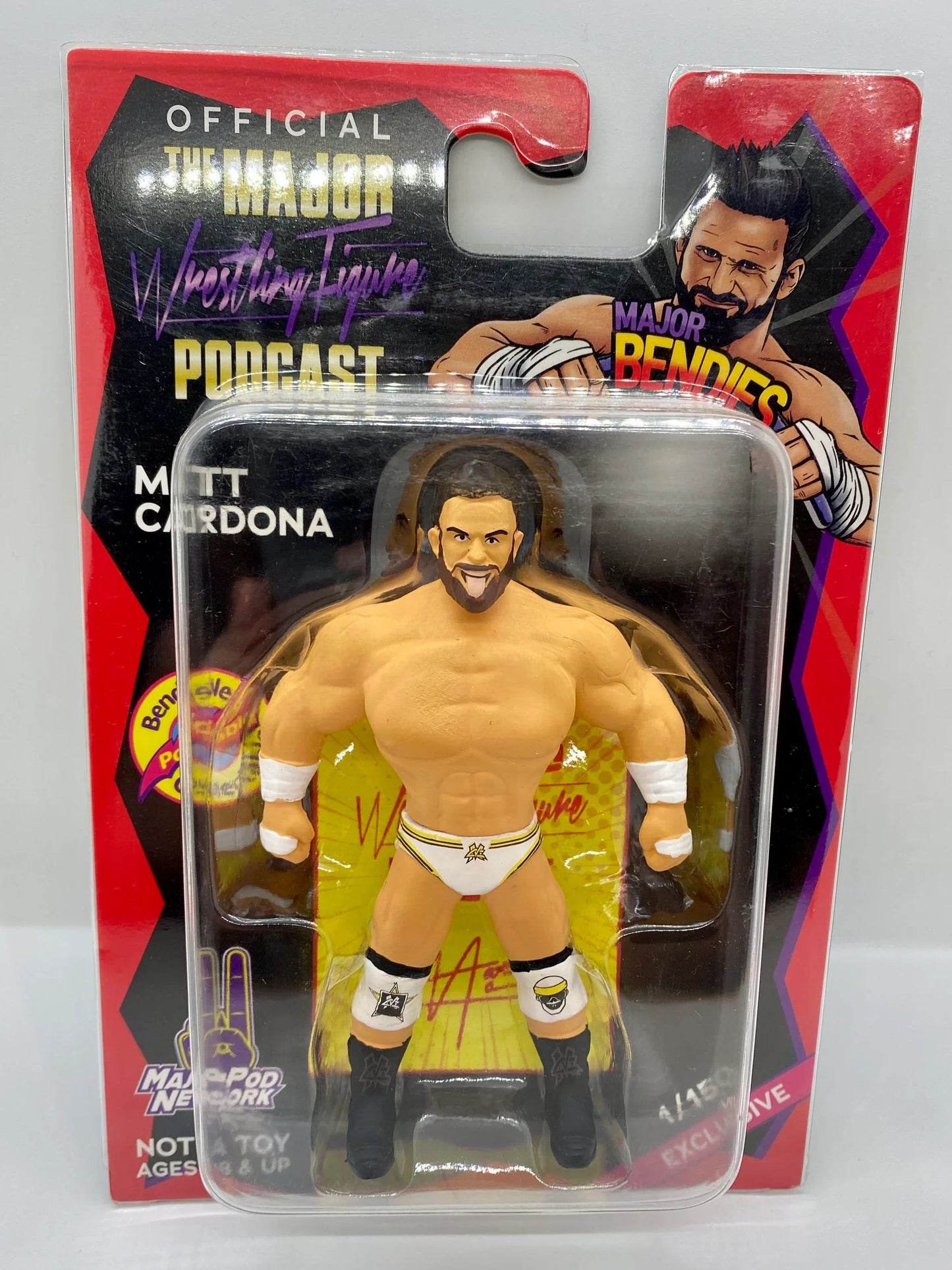 Major Wrestling Figure Podcast Major Bendies "Major Moment" Matt Cardona Action & Toy Figures PWcatalog