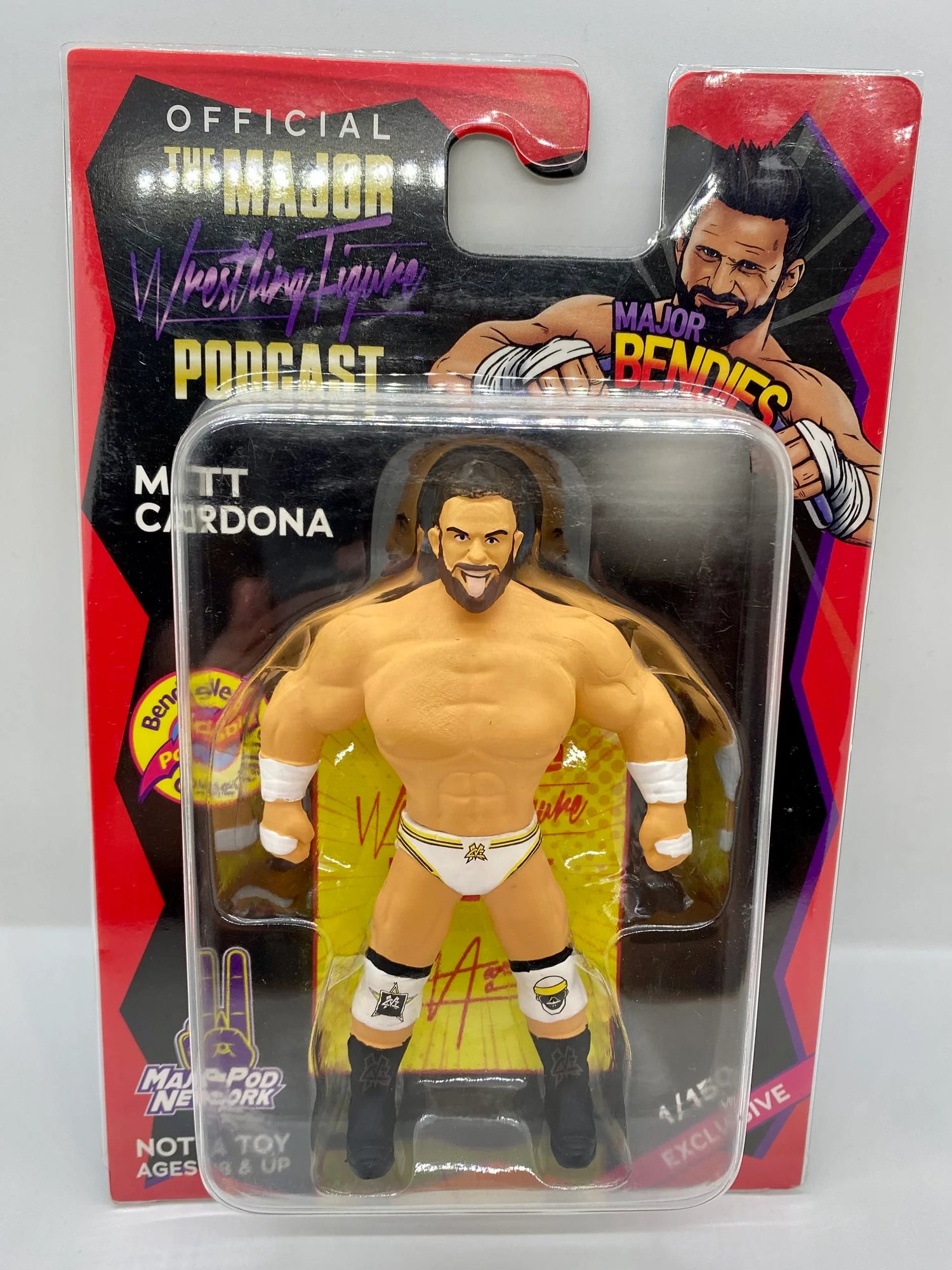 Major Wrestling Figure Podcast Major Bendies "Major Moment" Matt Cardona Action & Toy Figures PWcatalog