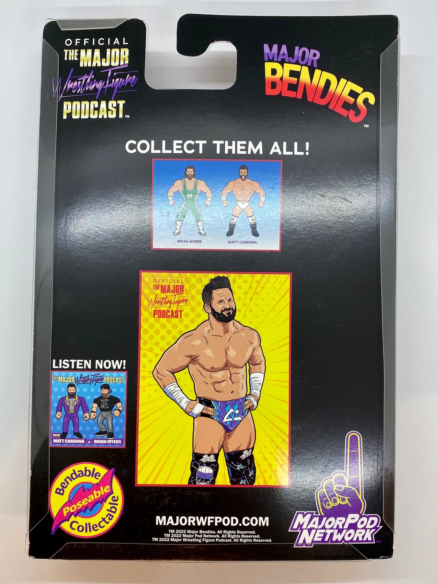 Major Wrestling Figure Podcast Major Bendies "Major Moment" Matt Cardona Action & Toy Figures PWcatalog