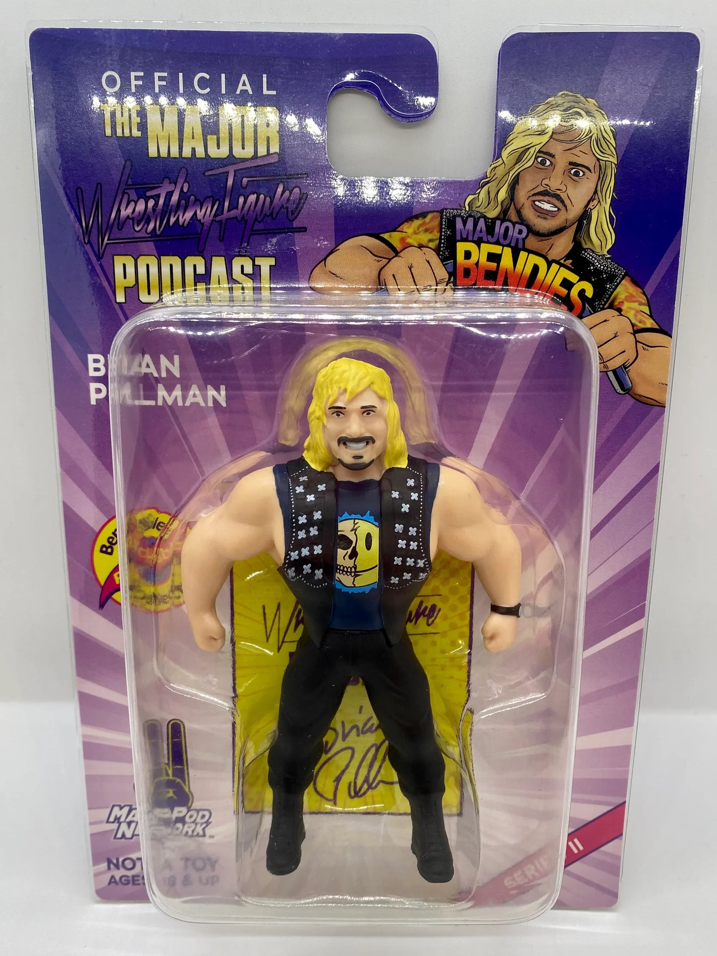 Major Wrestling Figure Podcast Major Bendies Series 2 Brian Pillman Action & Toy Figures PWcatalog