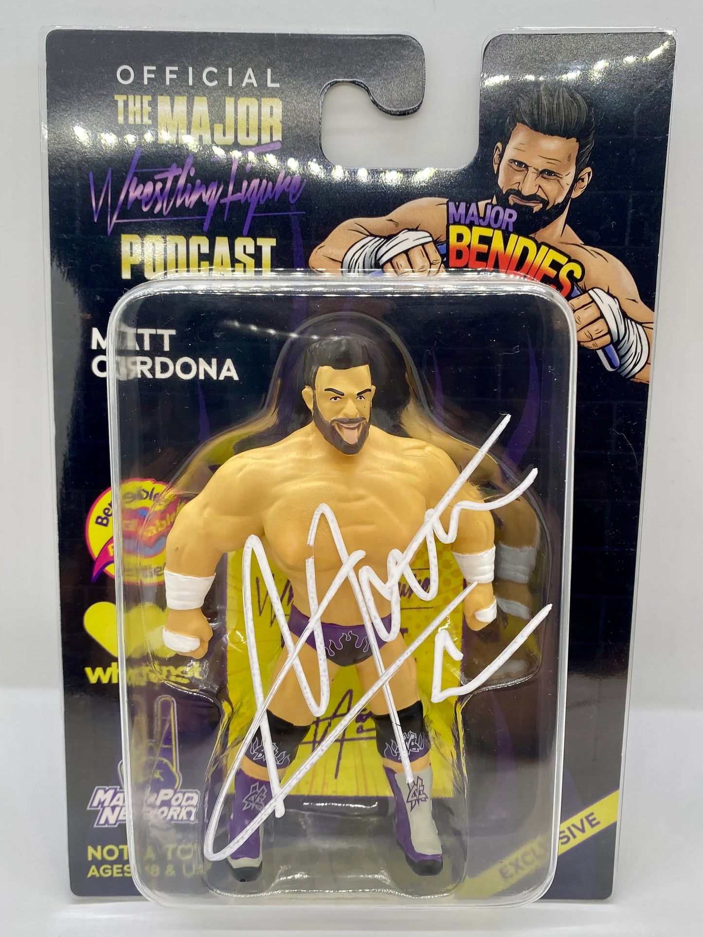 Major Wrestling Figure Podcast Major Bendies Whatnot Exclusive Matt Cardona Action & Toy Figures PWcatalog