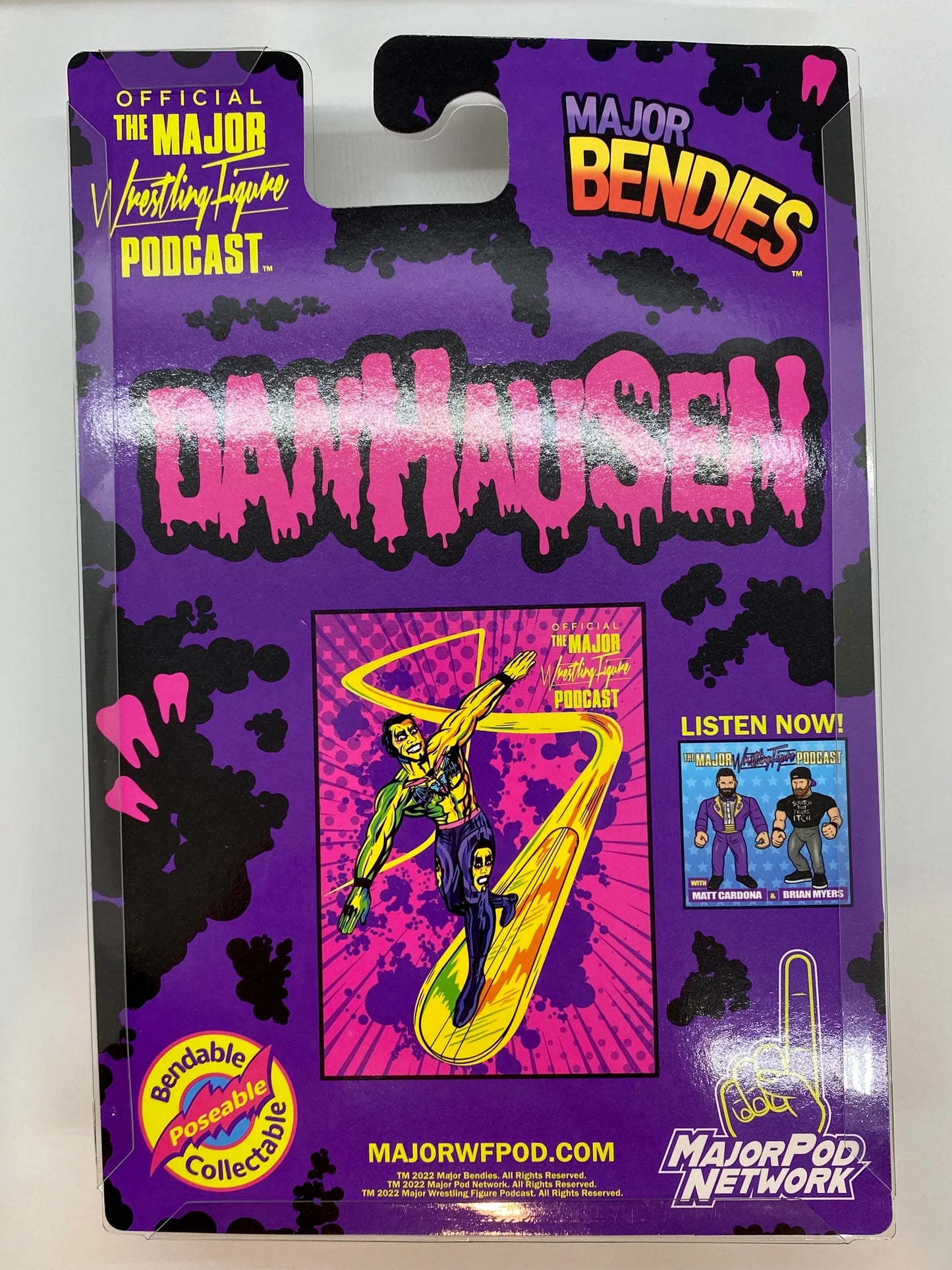 Major Wrestling Figure Podcast Major Bendies Danhausen [Comic Edition] Action & Toy Figures PWcatalog