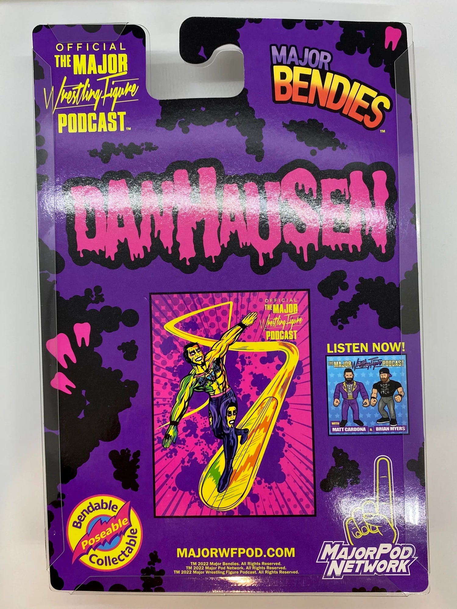 Major Wrestling Figure Podcast Major Bendies Danhausen [Comic Edition] Action & Toy Figures PWcatalog