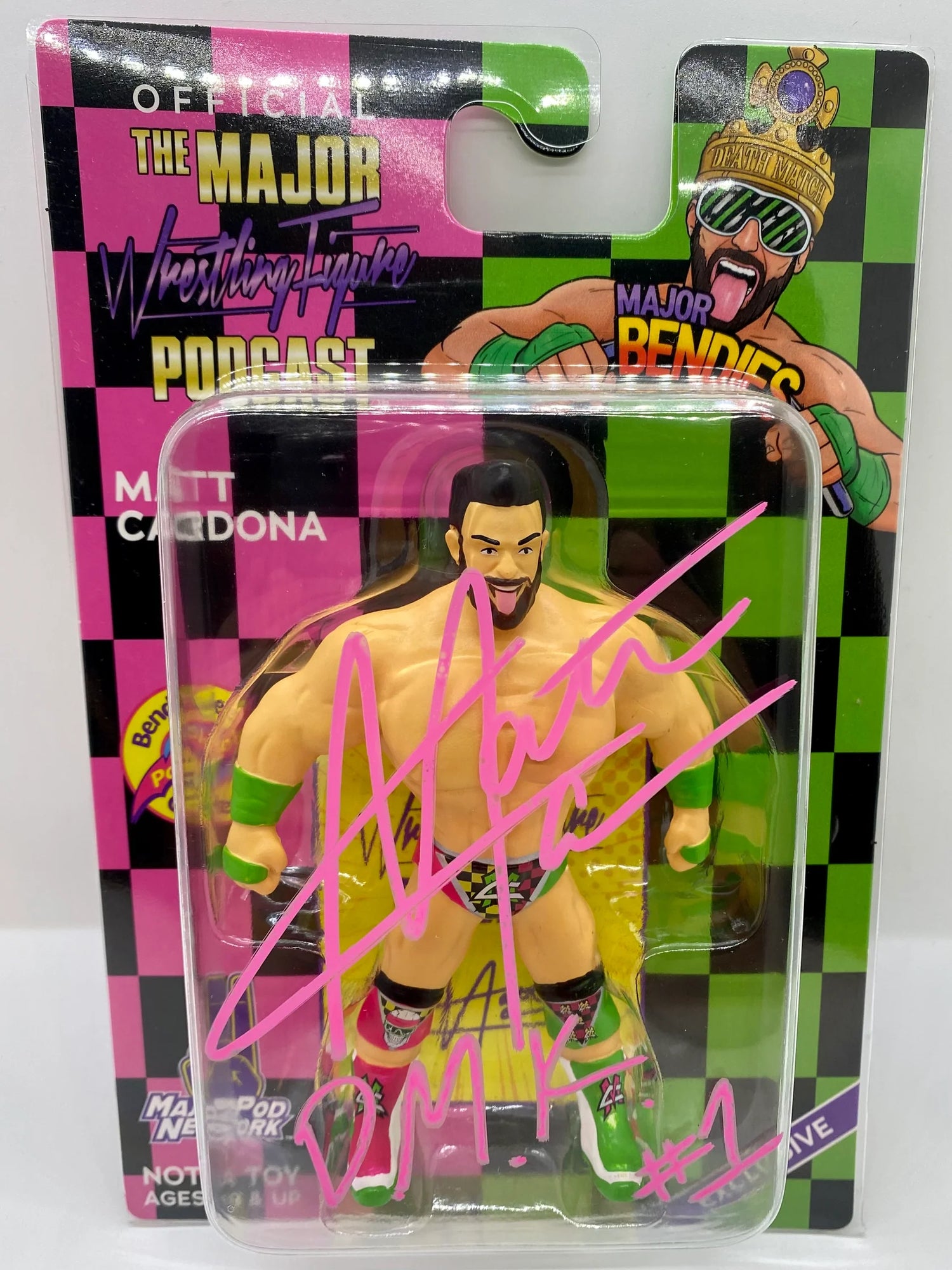 Major Wrestling Figure Podcast Major Bendies Matt Cardona [Merch Stand Exclusive] Action & Toy Figures PWcatalog