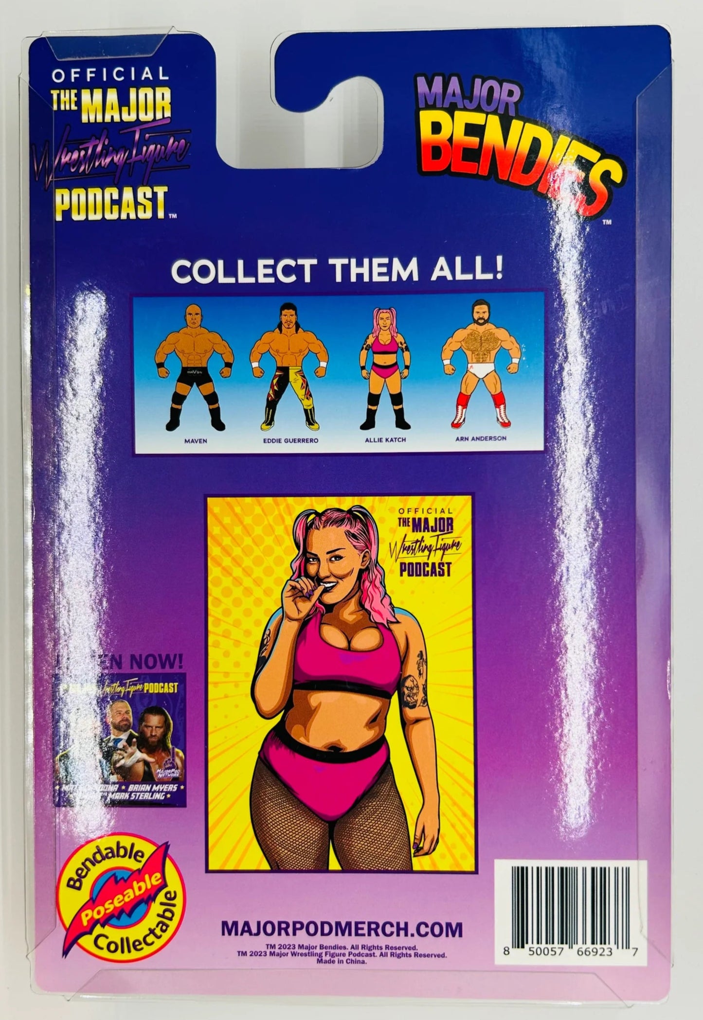 Major Wrestling Figure Podcast Major Bendies Series 6 Allie Katch Action & Toy Figures PWcatalog