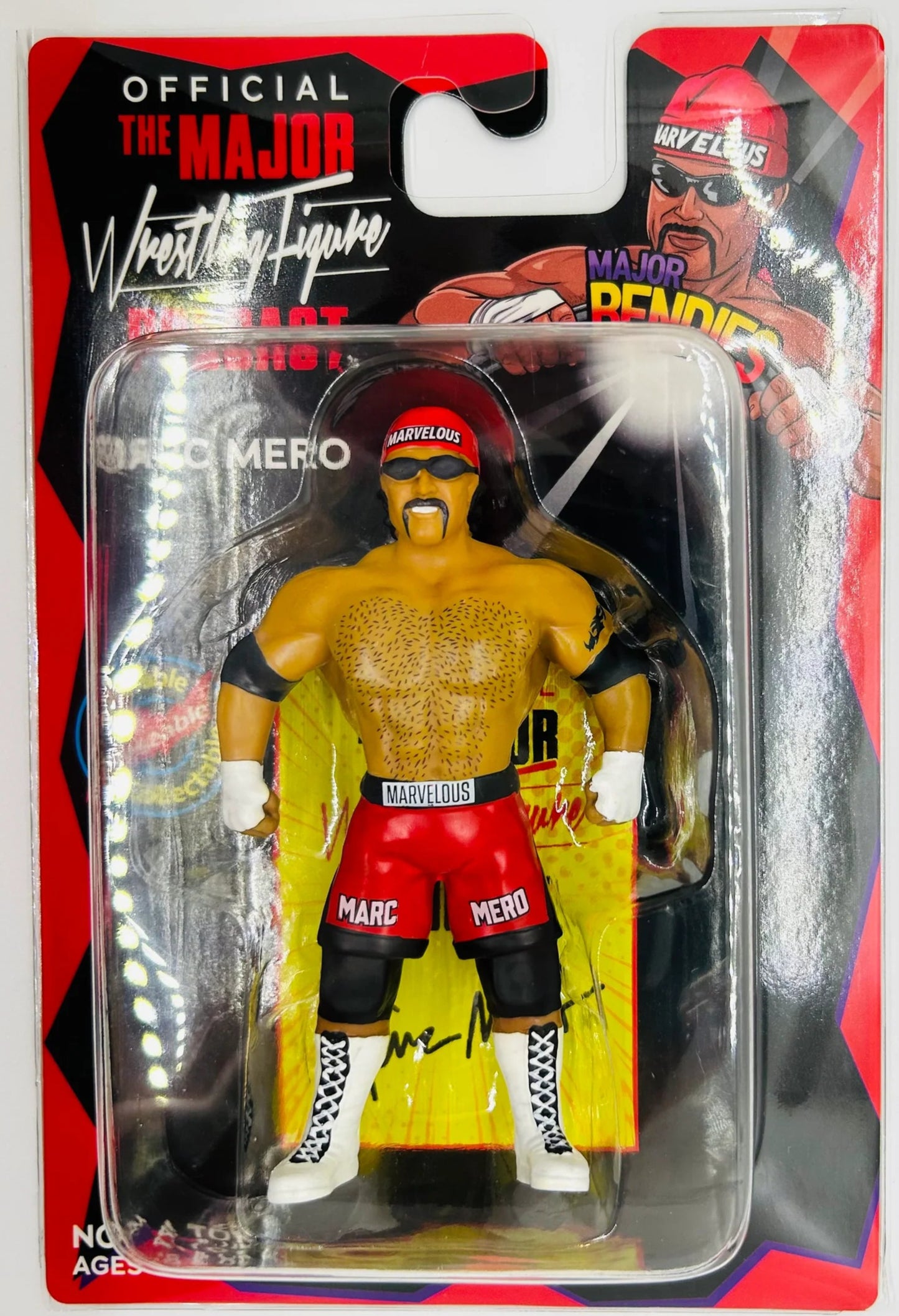 Major Wrestling Figure Podcast Major Bendies Series 7 Marc Mero Action & Toy Figures PWcatalog