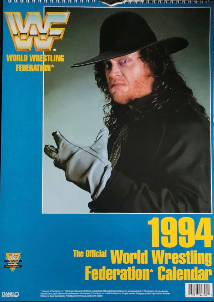 WWF The Official Calendar 1994 Undertaker PW Catalog