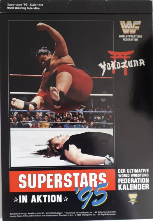 WWF Superstars in Action 1995 Calendar from Germany PW Catalog