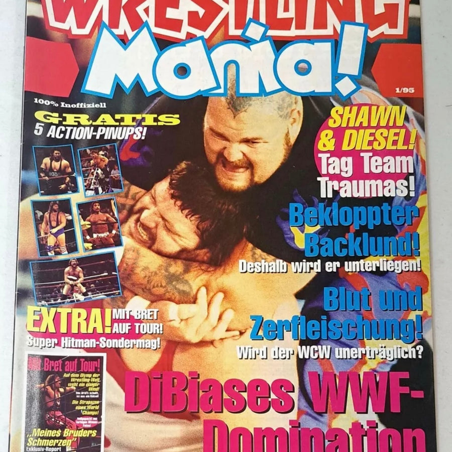 Wrestling Mania! January 1995 Germany Magazine PWcatalog