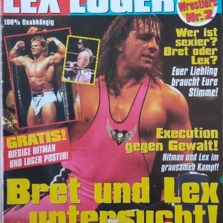 Top Wrestlers #2 Bret Hart vs. Lex Luger Germany Magazine PWcatalog
