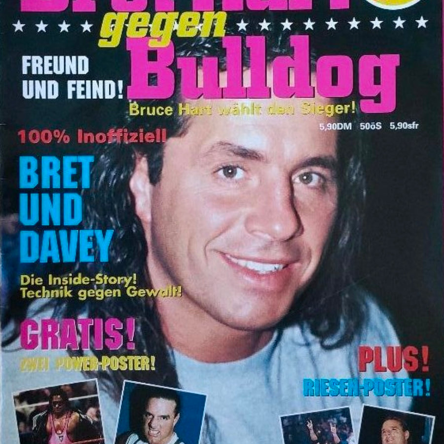 Top Wrestlers #7 Bret Hart vs. British Bulldog Germany Magazine PWcatalog