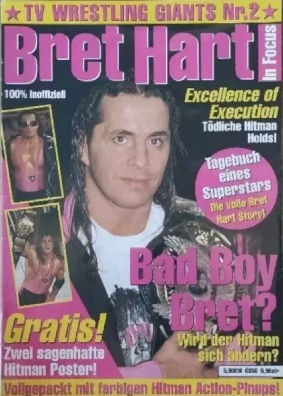 TV Wrestling Giants #2 Bret Hart from Germany Magazine PWcatalog