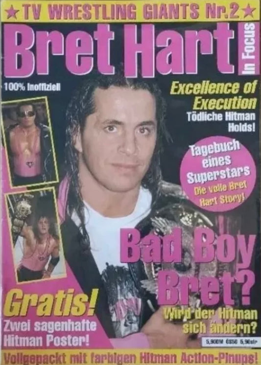 TV Wrestling Giants #2 Bret Hart from Germany Magazine PWcatalog