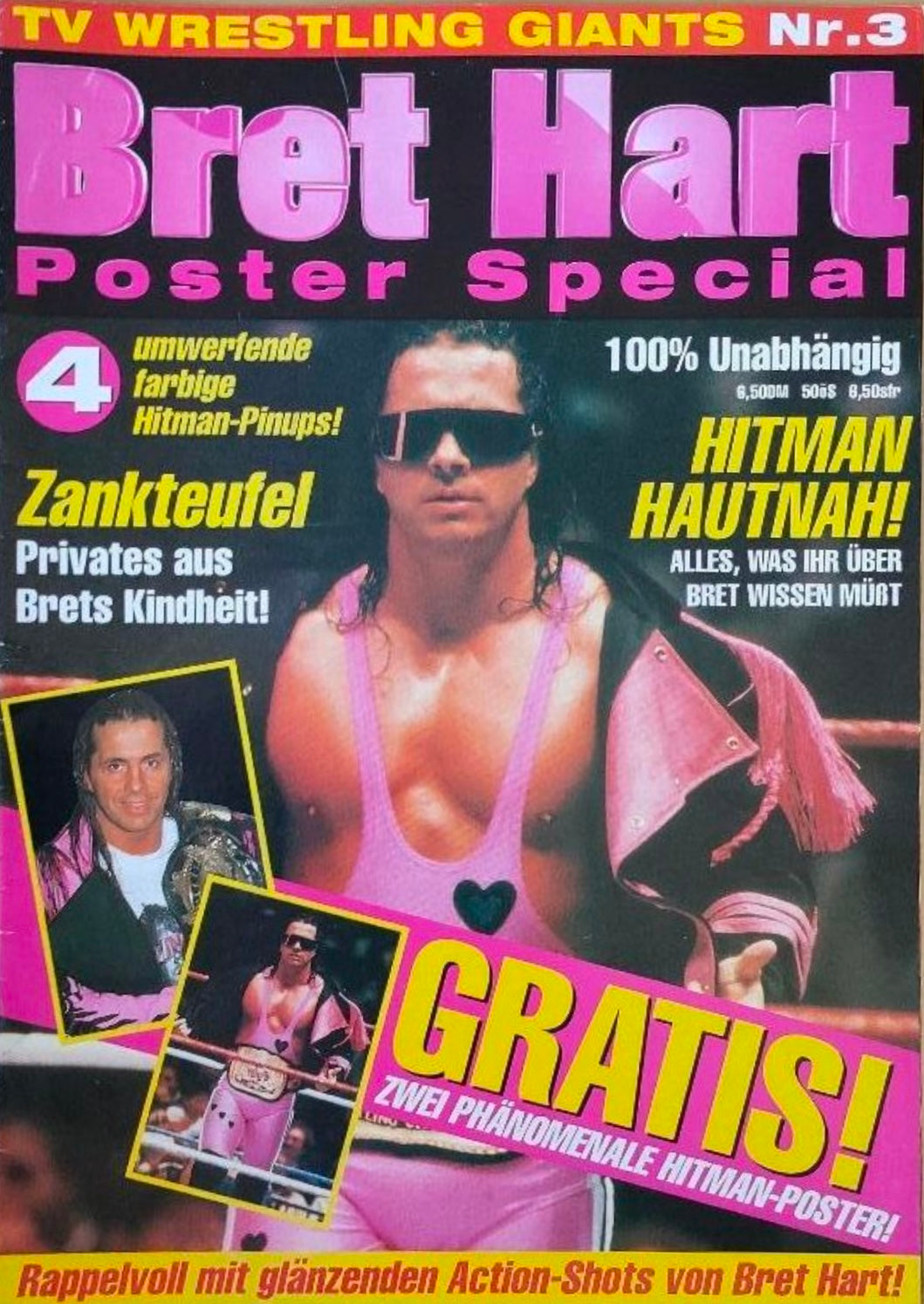 TV Wrestling Giants #3 Bret Hart from Germany Magazine PWcatalog