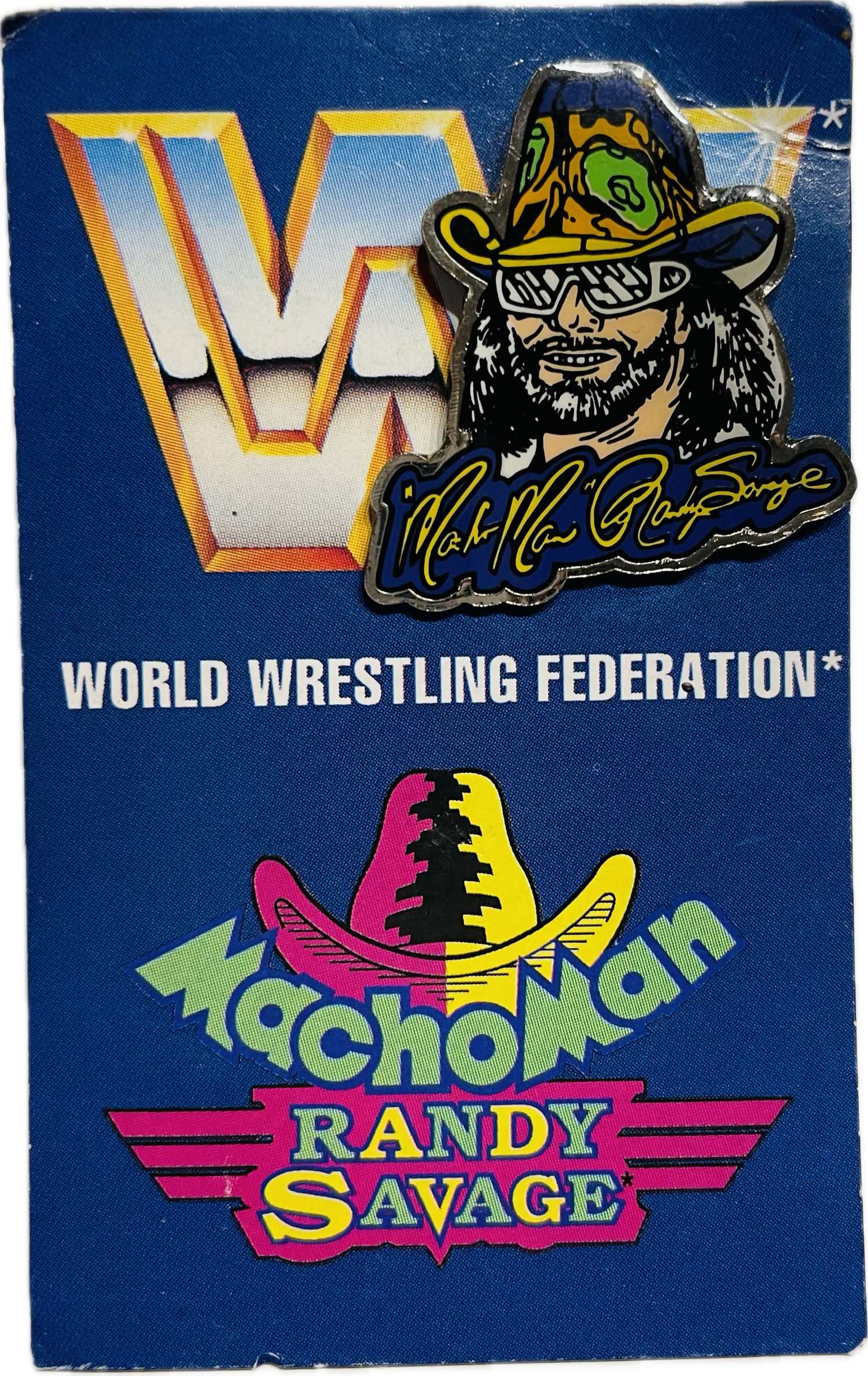 Macho Man Randy Savage Pin series 1 from Germany 1993 Brooches & Lapel Pins PWcatalog