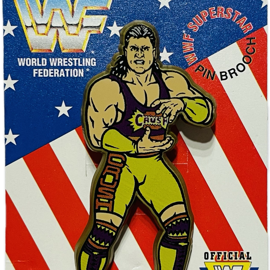 WWF Superstar Pin Brooch Crush (1994) Brooches & Lapel Pins PWcatalog