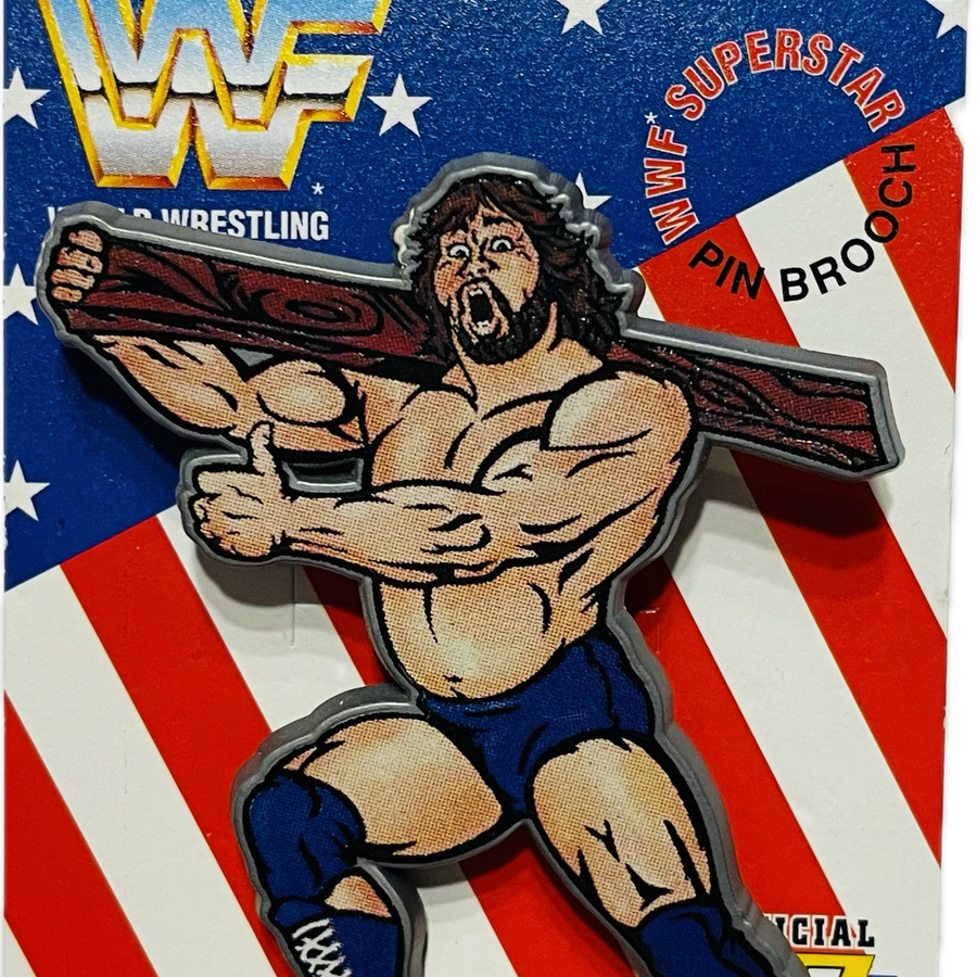 WWF Superstar Pin Brooch Hacksaw Jim Duggan (1991) Brooches & Lapel Pins PWcatalog