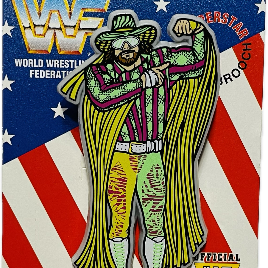 WWF Superstar Pin Brooch Macho Man Randy Savage (1991) Brooches & Lapel Pins PWcatalog