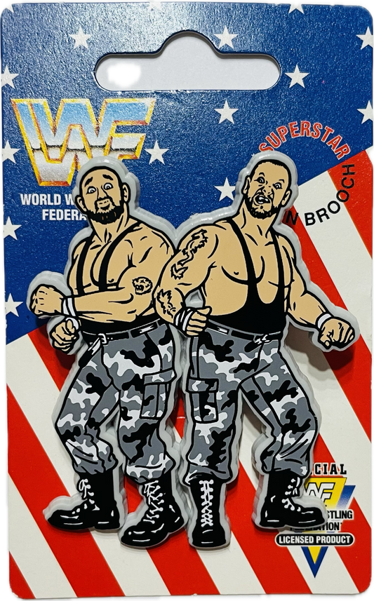 WWF Superstar Pin Brooch Bushwhackers Luke & Butch
