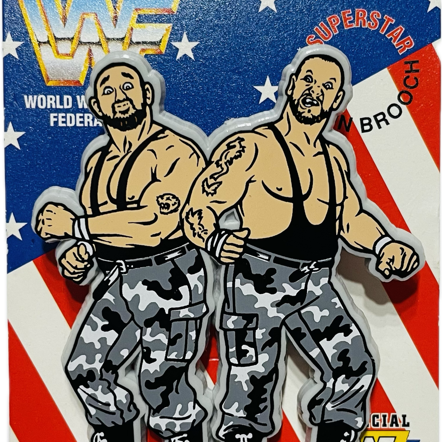 WWF Superstar Pin Brooch Bushwhackers Luke & Butch Brooches & Lapel Pins PWcatalog