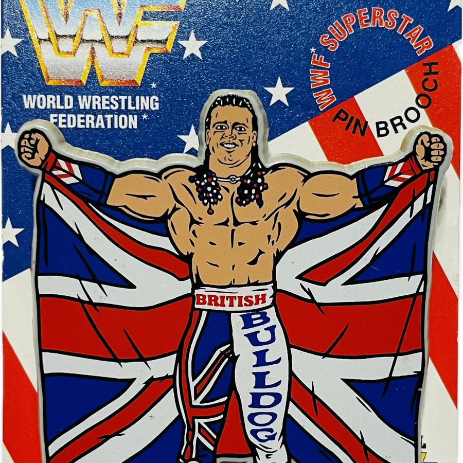 WWF Superstar Pin Brooch British Bulldog (1991) Brooches & Lapel Pins PWcatalog