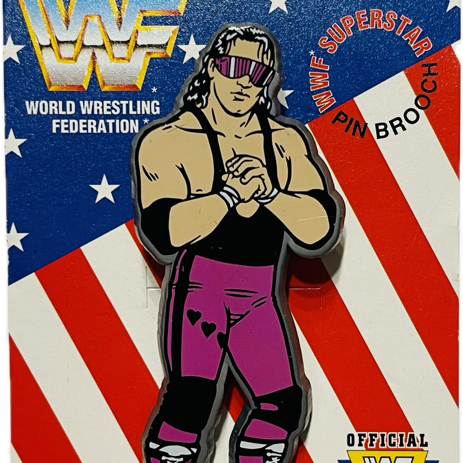 WWF Superstar Pin Brooch Bret Hart (1992) Brooches & Lapel Pins PWcatalog