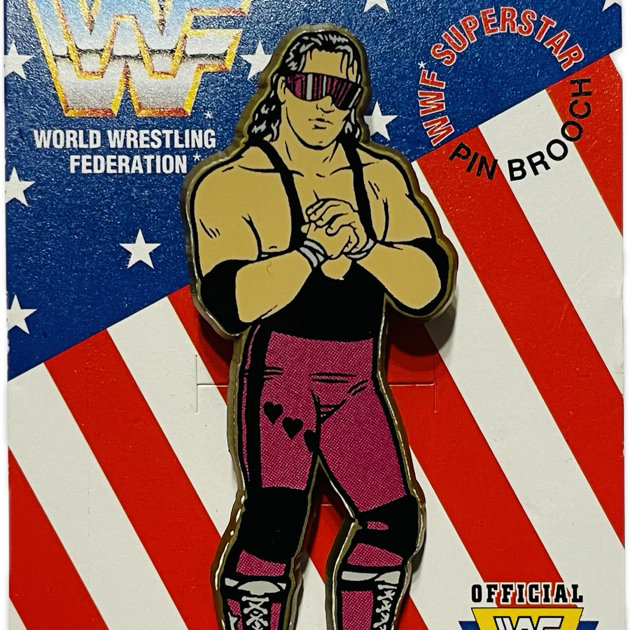 WWF Superstar Pin Brooch Bret Hart (1994) Brooches & Lapel Pins PWcatalog