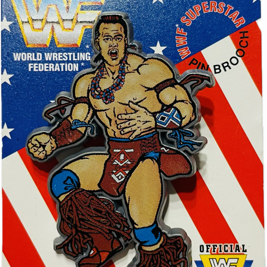 WWF Superstar Pin Brooch Tatanka (1991) Brooches & Lapel Pins PWcatalog