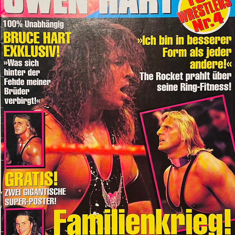 Top Wrestlers #4 Bret Hart vs. Owen Hart Germany Magazine PWcatalog