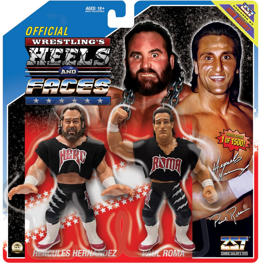 Zombie Sailor's Toys Wrestling's Heels & Faces Herc and Roma (Black Gear) Tag Team 2-Pack Action & Toy Figures PWcatalog