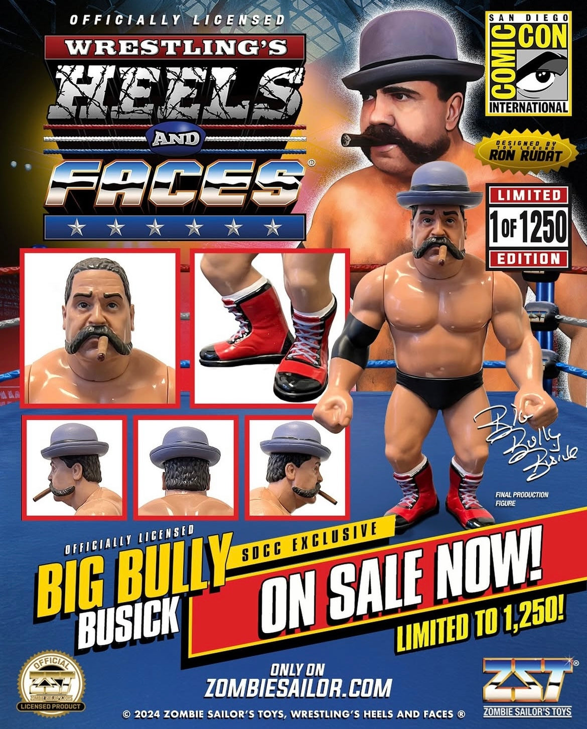 Zombie Sailor's Toys Wrestling's Heels & Faces San Diego Comic Con Exclusive Big Bully Busick Action & Toy Figures PWcatalog