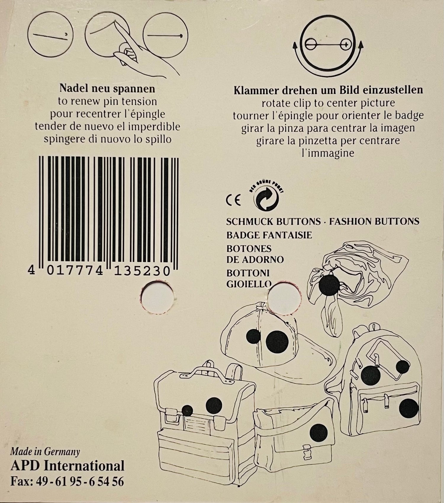 Razor Ramon WWF Button from Germany PW Catalog