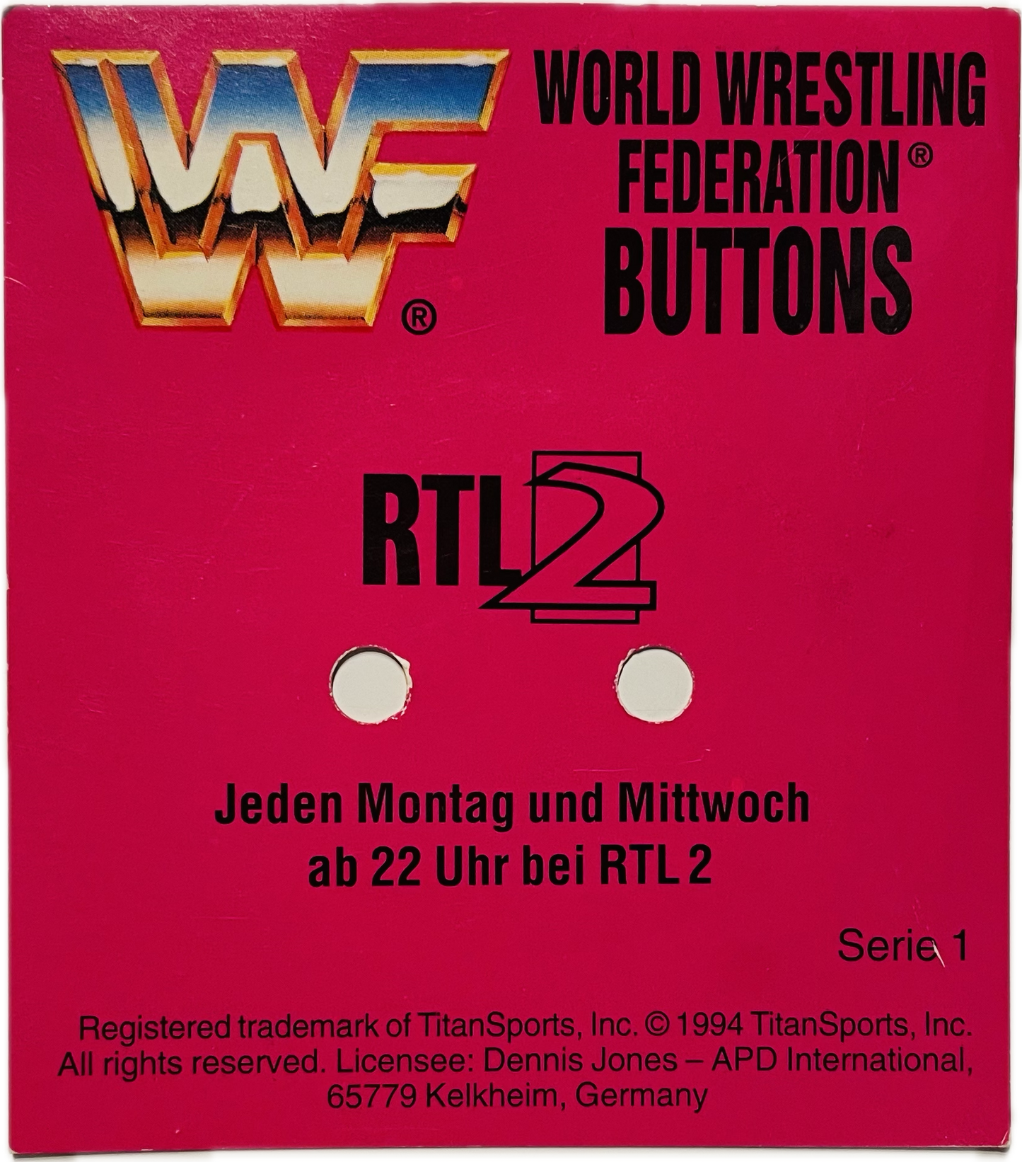 Razor Ramon WWF Button from Germany PW Catalog