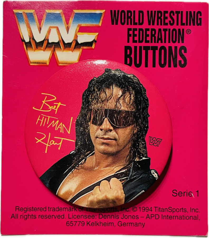 Bret Hart WWF Button from Germany
