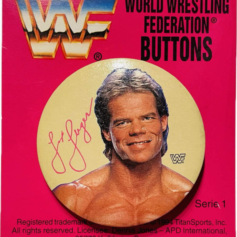 Lex Luger WWF Button from Germany PW Catalog