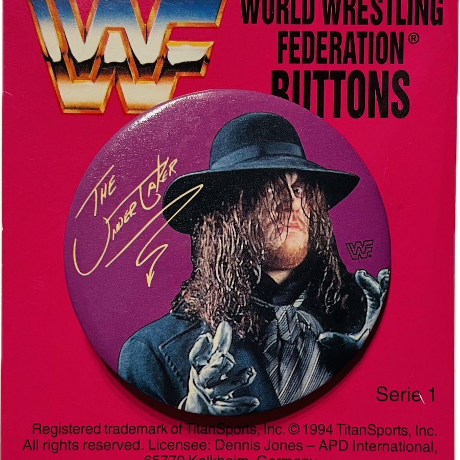Undertaker WWF Button from Germany PW Catalog