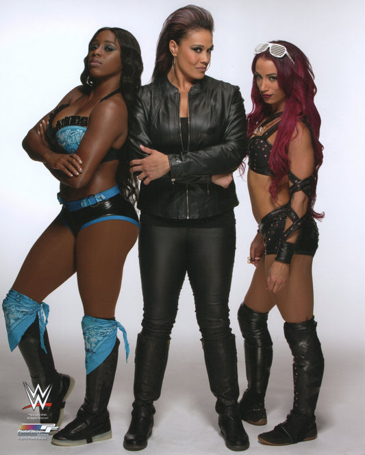 Team B.A.D Naomi Tamina & Sasha Banks WWE Photofile 8x10' Photo