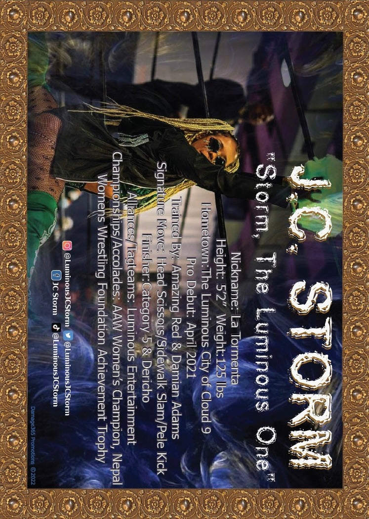 J.C. Storm trading card PW Catalog