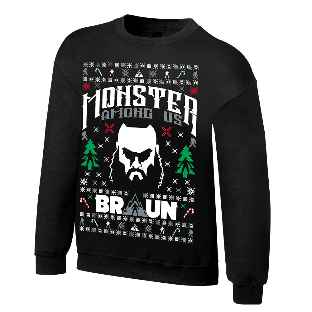 Braun Strowman "Monster Among Us" Ugly Holiday Sweatshirt