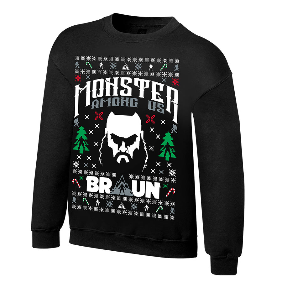 Braun Strowman "Monster Among Us" Ugly Holiday Sweatshirt