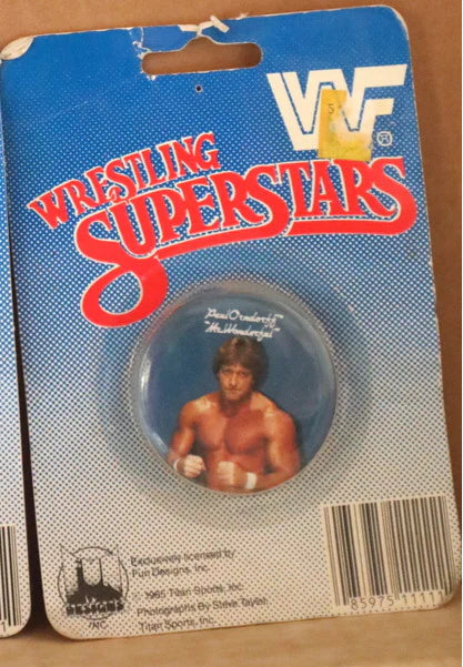 1985 Wrestling Superstars Paul Orndorff Buttons
