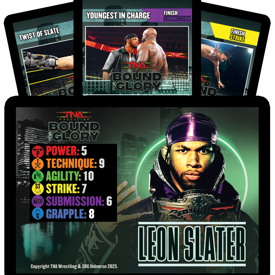 Leon Slater Limited Edition Bound For Glory SRG Competitor Set Gaming Cards PW Catalog