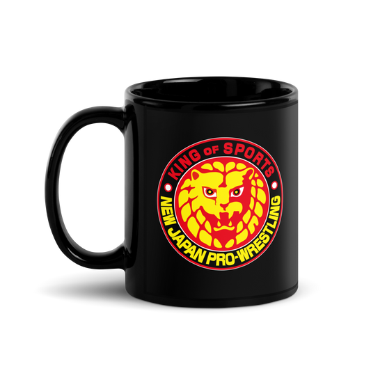 Lion Mark Color Logo Black Glossy Mug Mugs PW Catalog