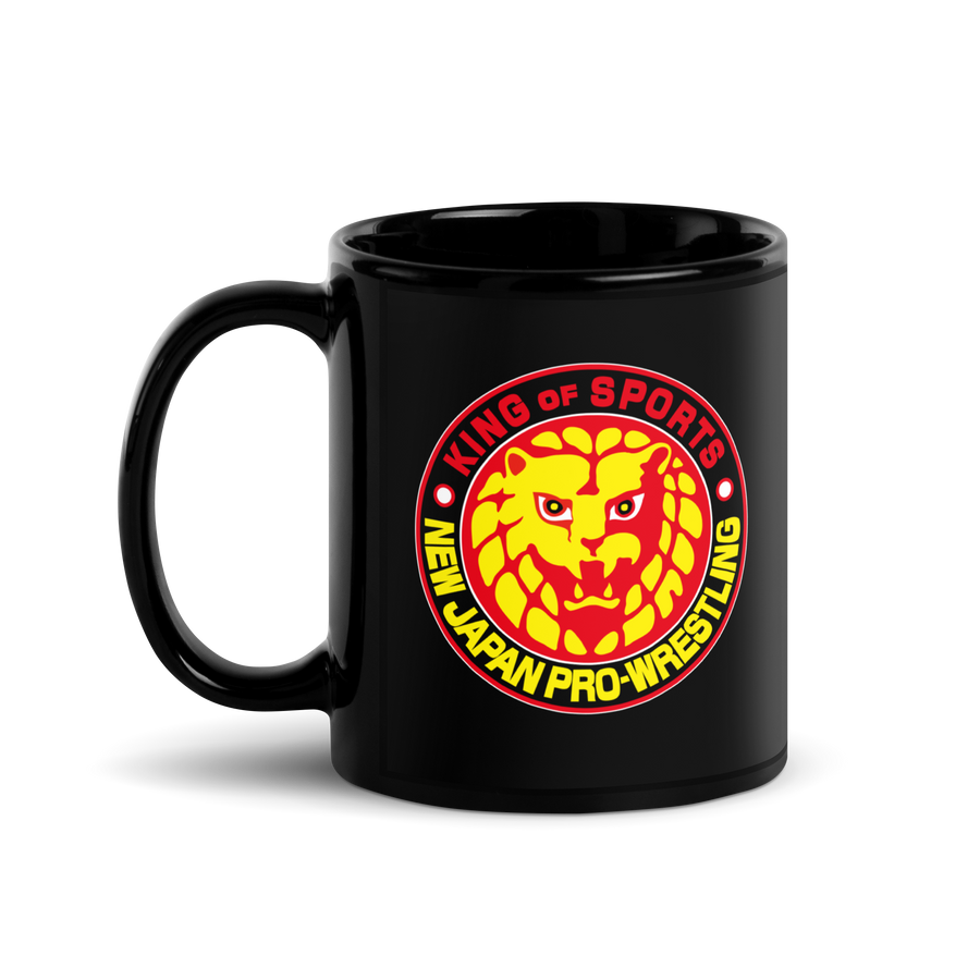 Lion Mark Color Logo Black Glossy Mug Mugs PW Catalog