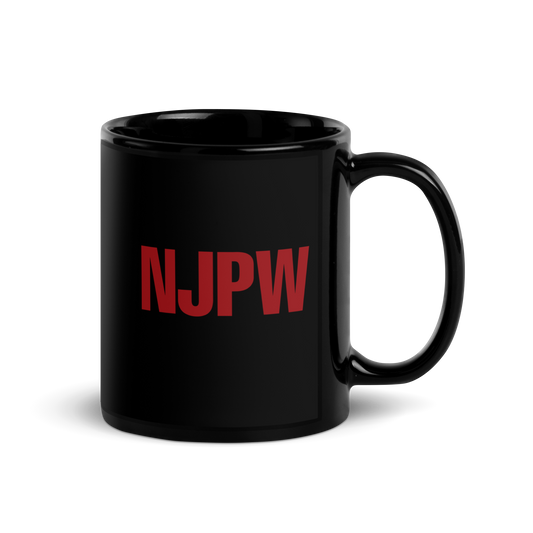 Lion Mark Red Square Logo Black Glossy Mug Mugs PW Catalog
