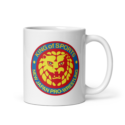 Lion Mark Retro White Glossy Mug Mugs PW Catalog